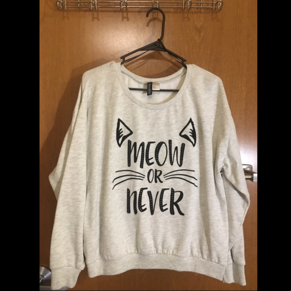 Meow or Never Crewneck Sweater